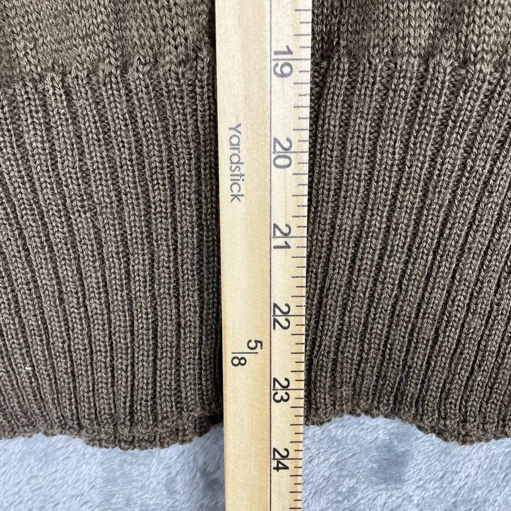 Jack Young Associates‎ Wool Henley Sweater Mens Medium Brown EUC 5-Button OD